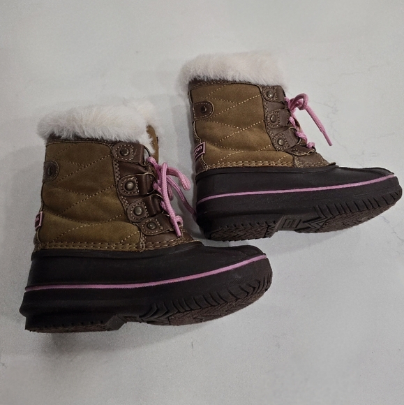 London Fog Enfield Warm Boots Tiddler Girl Size 9 - Picture 7 of 13